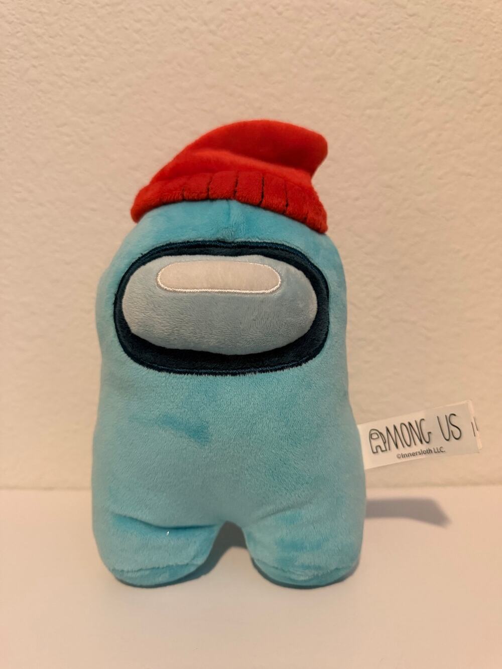 Among Us 8” Plush Toy Cyan with red Beannie by Just toys